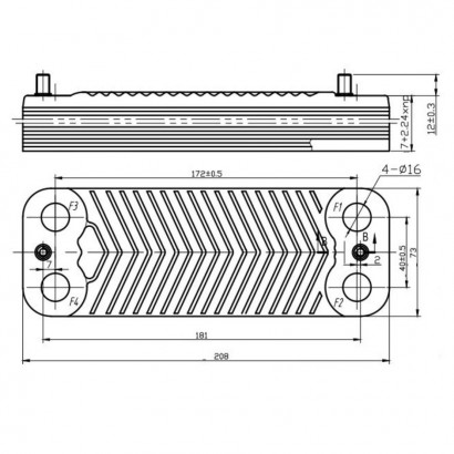 Теплообменник ГВС 12 пл TPHH3080