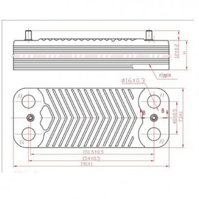 Теплообменник ГВС 12 пл TPHH221